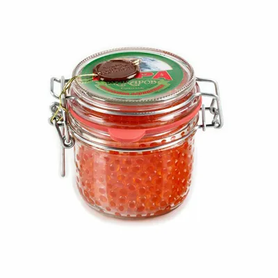 Купить красную лососевую икру кеты 230 г в стеклянной банке - натуральный  дальневосточный продукт в интернет-магазине moretorg55.ru