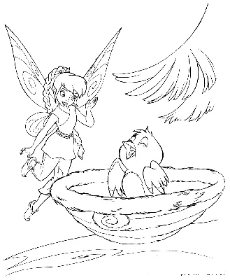 Раскраска Фея Фауна | Раскраски Феи (Tinker Bell) Фея Динь (Тинкер Белл)  Fairies coloring pages