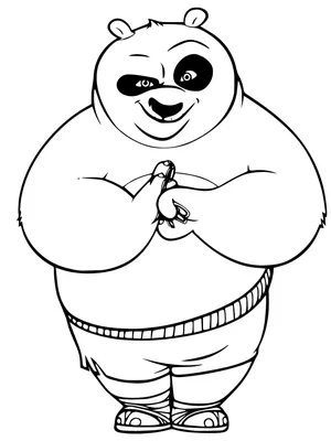 Мультик Кунг фу панда — раскраска для детей. Распечатать бесплатно.