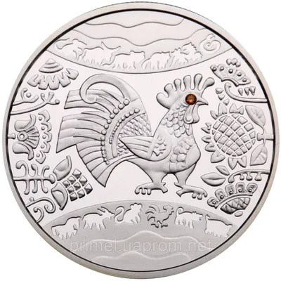 Серебряная монета Конго \"Год Петуха\" 2017 г.в., 20 г чистого серебра (проба  999)