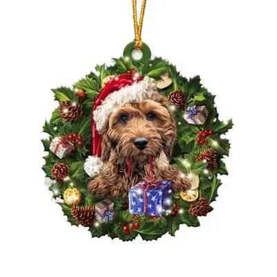 Новый Год собаки счастливое Стоковое Фото - изображение насчитывающей собака,  рождество: 48073956