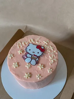 Розовый торт хеллоу китти | Винтажный торт, Торт, Нежный торт