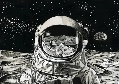 Нарисованные картинки космоса - 84 фото