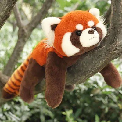 Красная панда ручной работы с резьбы по дереву, животное из цельного  дерева, скандинавские фигурки, аксессуары для дома | AliExpress
