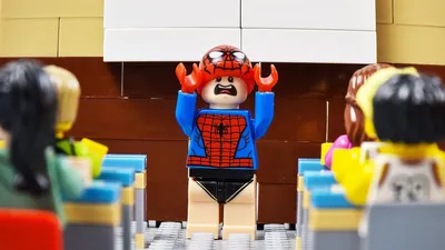 Lego Spiderman In School, Iron Man, Captain America x Spiderman VS Red Hulk  For Kids - YouTube
