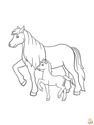 Лошадь (Horse) | Раскраска для детей: 59 разукрашек распечатать бесплатно