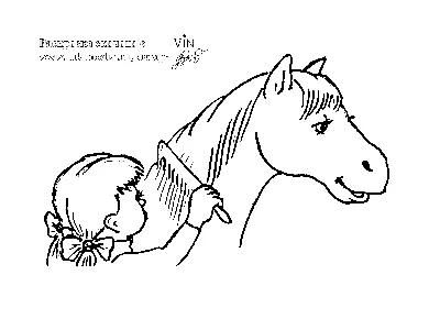 раскраска с изображением двух лошадей, картинки лошадей раскрасить фон  картинки и Фото для бесплатной загрузки