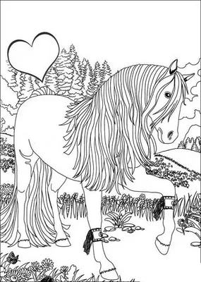 Лошадь (Horse) | Раскраска для детей: 59 разукрашек распечатать бесплатно