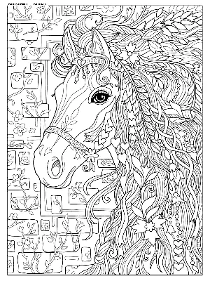 Раскраски Лошадь распечатать или скачать бесплатно в формате PDF