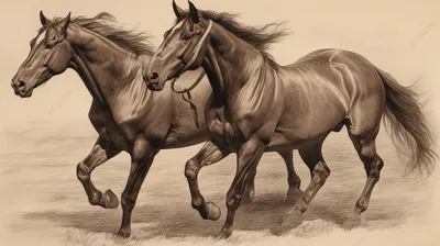 Пара лошадей | AG-ARTGALLERY