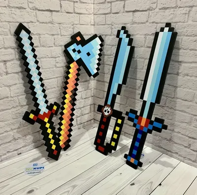 МЕЧ A01 EVA, 4 вида Minecraft Weapon Stile Оружие Майнкрафт в NuKupi -  Інтернет-магазин дитячих товарів
