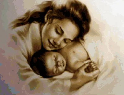 Нарисованная рукой мать целует детскую фигуру в руки изображение_Фото номер  401023407_PSD Формат изображения_ru.lovepik.com