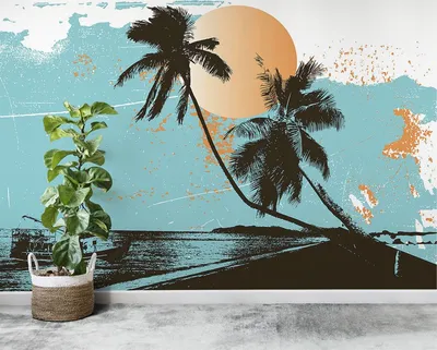 Картина море пальмы, южный пейзаж, морской пейзаж, заказать картину в  интернет-магазине Ярмарка Мастеров по цене 6990 ₽ – K13GUBY | Картины,  Краснодар - доставка по России