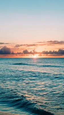 Обои горизонт, океан, вода, море, пляж для iPhone 6S+/7+/8+ бесплатно,  заставка 1080x1920 - скачать картинки и фото