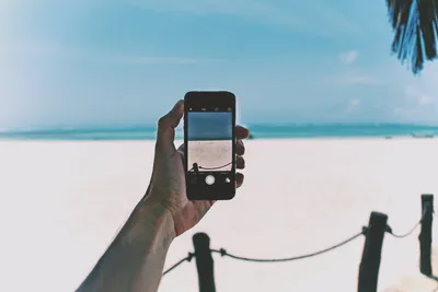 Обои для телефона: закат, море, пляж