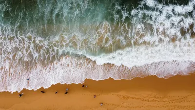 Бесплатные стоковые фото на тему вид сверху, вода, волны, море, морской  берег, на открытом воздухе, океан, пена, песок, пляж, природа, серфинг,  фото сверху