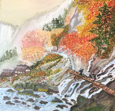 Картина Золотая Осень на тему Кеукей Кодзима ᐉ Себини Сергей ᐉ  онлайн-галерея Molbert.