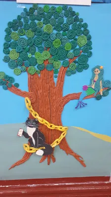 Детский рисунок к стихотворению у лукоморья дуб зеленый (49 фото) » рисунки  для срисовки на Газ-квас.ком
