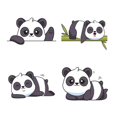 Рисунок панды в дикой природе | Премиум Фото