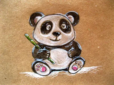 Такую милую панду нарисовала очень классная девушка) | Пикабу