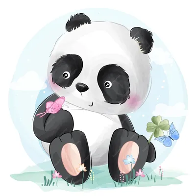 Маленькая мультяшная панда - 62 фото