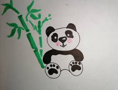 How to draw a PANDA cute and simple, drawings for children and beginners -  YouTube