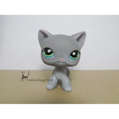 Фигурка Littlest pet shop кошка-стоячка серая с зелеными глазами Киев,  Одесса, интернет-магазин в Украине