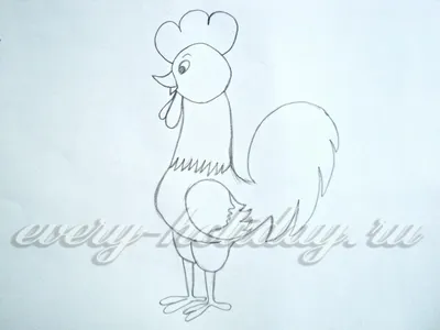 Простые рисунки #376 Рисуем Петуха - YouTube