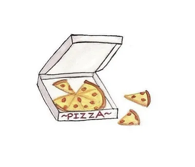 Картинка пицца пепперони ❤ для срисовки