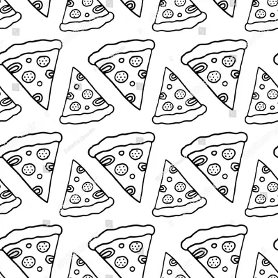 Унылая наклейка причудливого нарисованного вручную мультяшного куска пиццы  Векторное изображение ©lineartestpilot 248332018