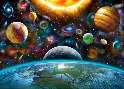 фон иллюстрации космической планеты, пространство, планета, вселенная фон  картинки и Фото для бесплатной загрузки