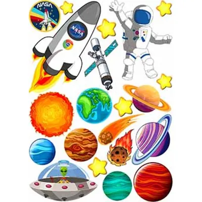 Детская картина ракеты в космосе :: Стоковая фотография :: Pixel-Shot Studio
