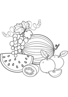 Раскраски овощи фрукты для 3 лет (52 фото) » рисунки для срисовки на  Газ-квас.ком