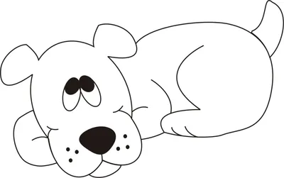Раскраска собаки распечатать на листе A4 для детей | RaskraskA4.ru