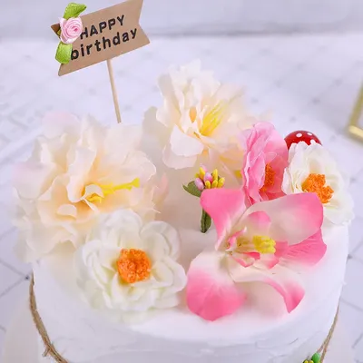 Картинки с днем рождения торт и цветы - 72 photo