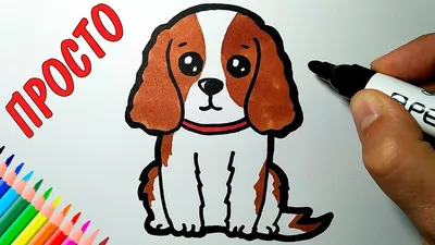 Картинки собак рисовать