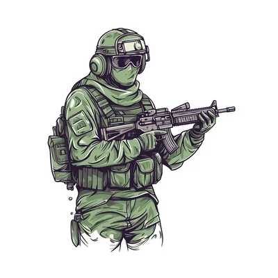 Солдат с оружием - автоматом Калашниковаа Стоковое Изображение -  изображение насчитывающей одно, патруль: 65858501