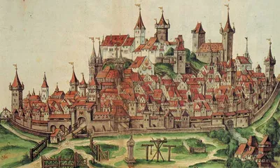 Картина средневекового города где …» — создано в Шедевруме