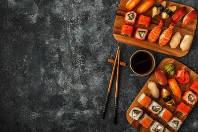 традиционная японская кухня и суши на столе с достаточным местом для текста  Фото Фон И картинка для бесплатной загрузки - Pngtree