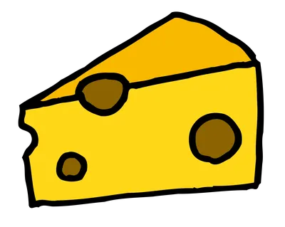 Сырный кусок большой кусок сыра мультяшный стиль сыр с дырками вектор |  Премиум векторы