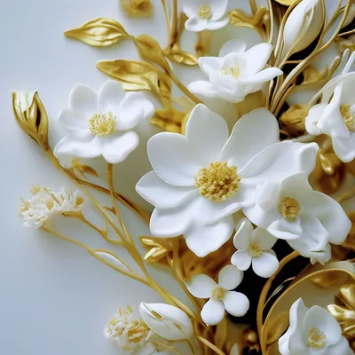 букет цветов на белом фоне фотография Stock | Adobe Stock