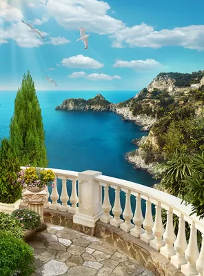 Вид из окна 💙 | Dream vacations, Places to travel, Greece travel