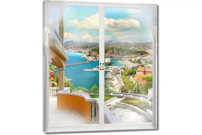 Фотообои Окно с видом на море на стену. Купить фотообои Окно с видом на море  в интернет-магазине WallArt