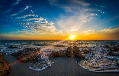 Картинки восход солнца море