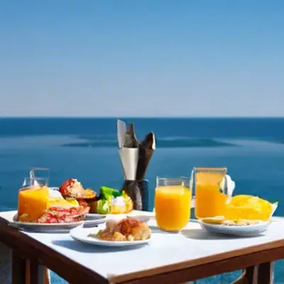 Завтрак на берегу моря - онлайн-пазл