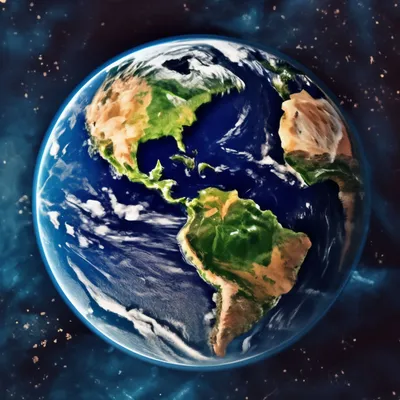 Фото Земли с космоса» — создано в Шедевруме