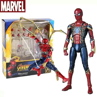 Фигурка Железного Человека-паука Mafex 081, игрушка-мститель, статуя  человека-паука, модель куклы, коллекционные украшения, детская игрушка,  рождественские подарки | AliExpress