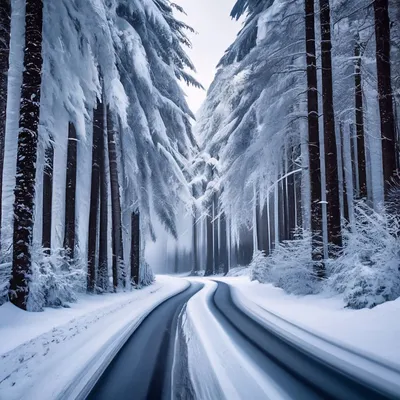Зима, снегопад, очень много снега, …» — создано в Шедевруме