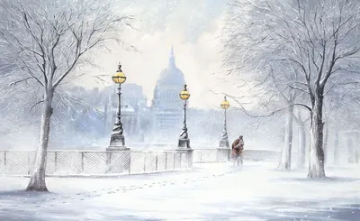 Зимний городской пейзаж - фото зимнего города Энгельса