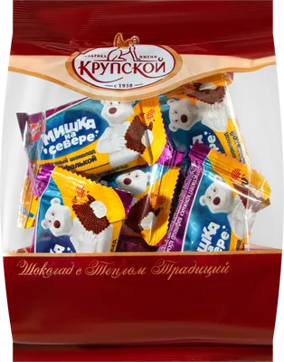 Конфеты вафельные Мишка на севере 1 кг; КФ им. Крупской - купить с  доставкой по выгодным ценам в интернет-магазине OZON (416785277)